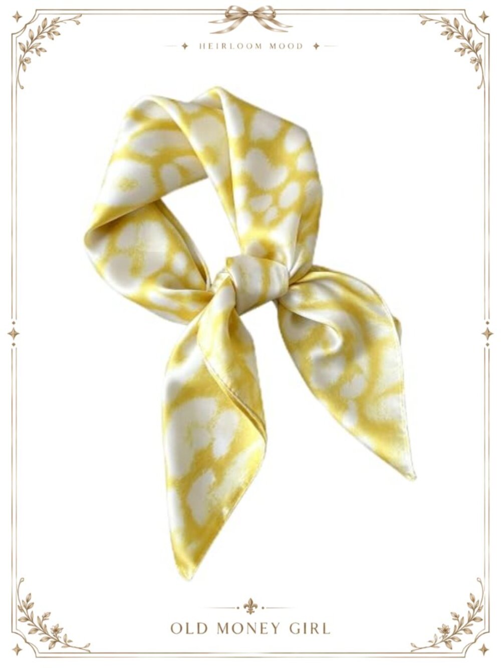 Leopard Print Silk Satin Square Scarf Neckerchief Hair Accessory